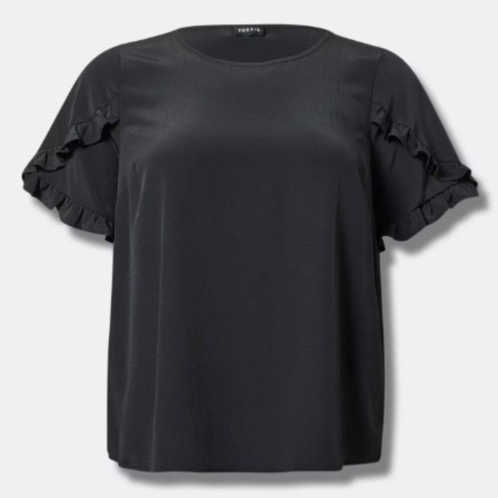 NWT Torrid Ruffle Trim Blouse - Size 0